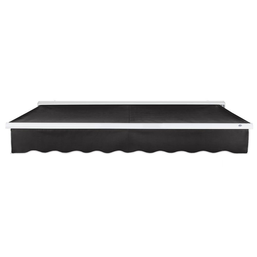 8 Ft. Destin Right Motorized Retractable Awning 96 In. W X 10.38 In. H X 78 In. D Acrylic Fabric in Black