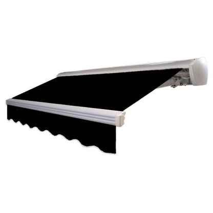 8 Ft. Destin Right Motorized Retractable Awning 96 In. W X 10.38 In. H X 78 In. D Acrylic Fabric in Black