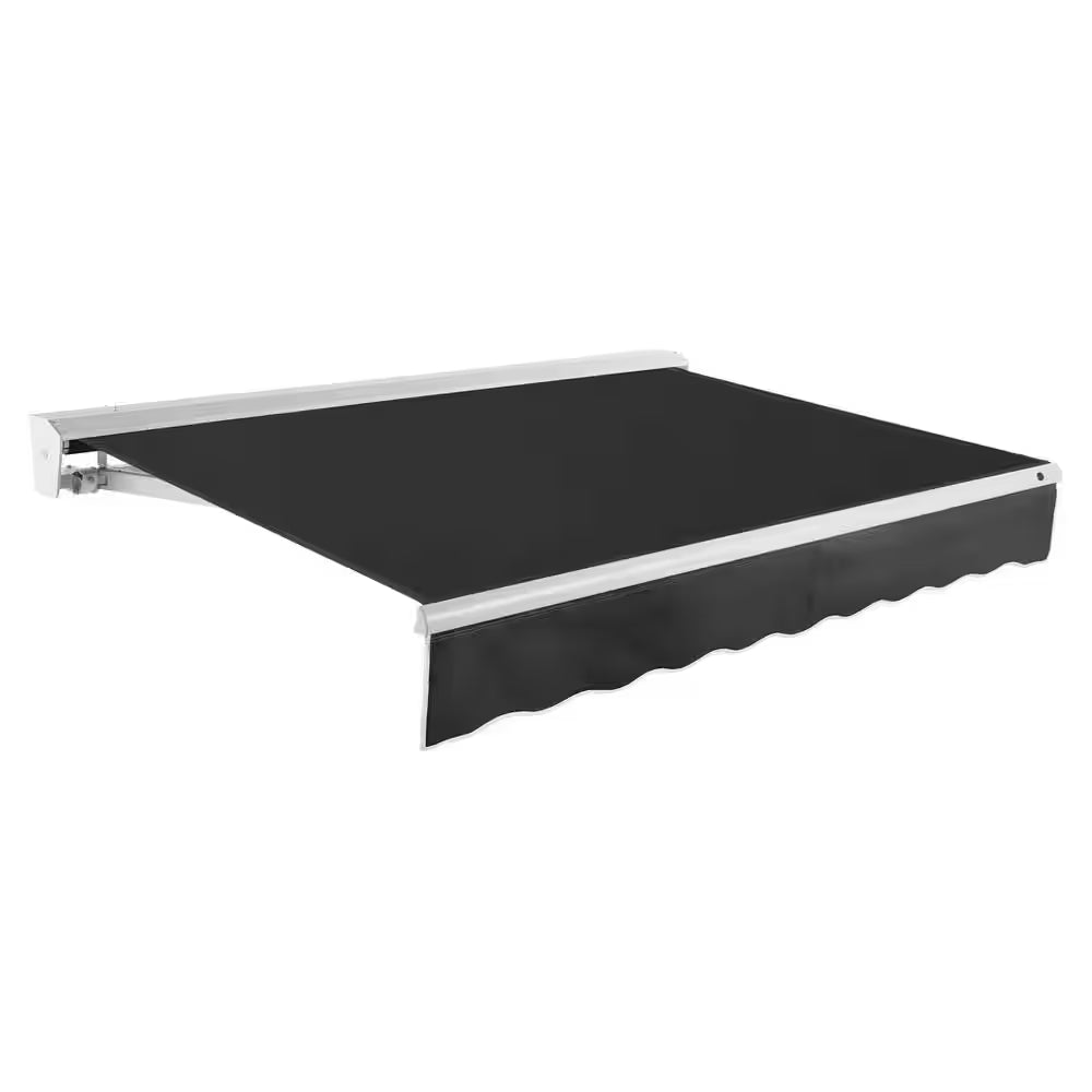 8 Ft. Destin Right Motorized Retractable Awning 96 In. W X 10.38 In. H X 78 In. D Acrylic Fabric in Black