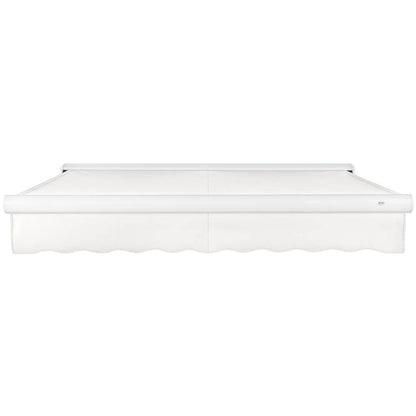 12 Ft. Key West Left Motorized Retractable Awning 144 In. W X 9.38 In. H X 120 In. D Acrylic Fabric in White