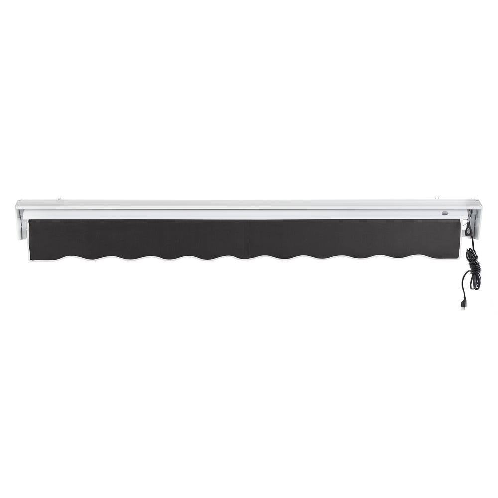 8 Ft. Destin Right Motorized Retractable Awning 96 In. W X 10.38 In. H X 78 In. D Acrylic Fabric in Black