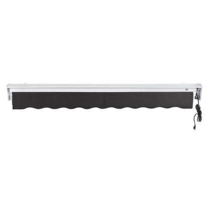 8 Ft. Destin Right Motorized Retractable Awning 96 In. W X 10.38 In. H X 78 In. D Acrylic Fabric in Black